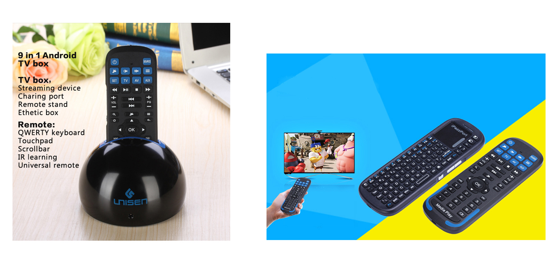 blog20-19RS Android TV box and USB media keyboard with IR function