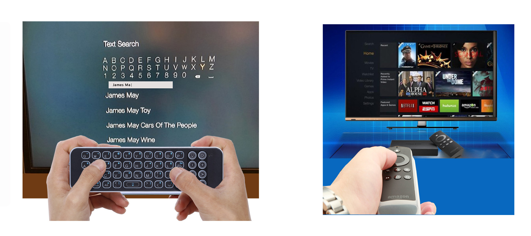 30B-R backlit bluetooth QWERTY keyboard with IR learning buttons for firestick