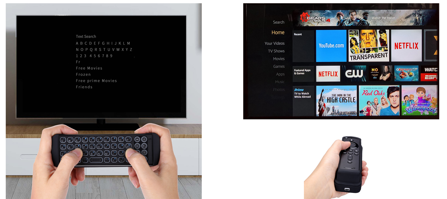 backlit mini bluetooth keyboard for Firestick