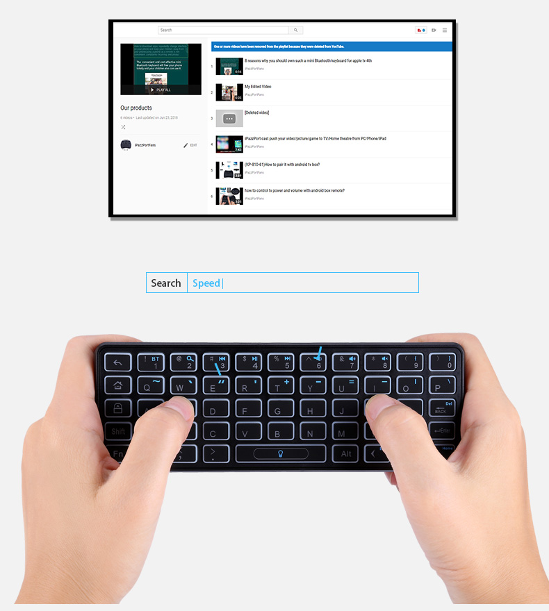 KP-810-73B mini bluetooth keyboard for xiaomi box 3