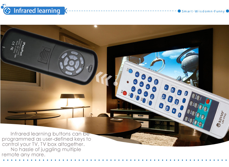 bluetooth infrared learning buttons air mouse keyboard