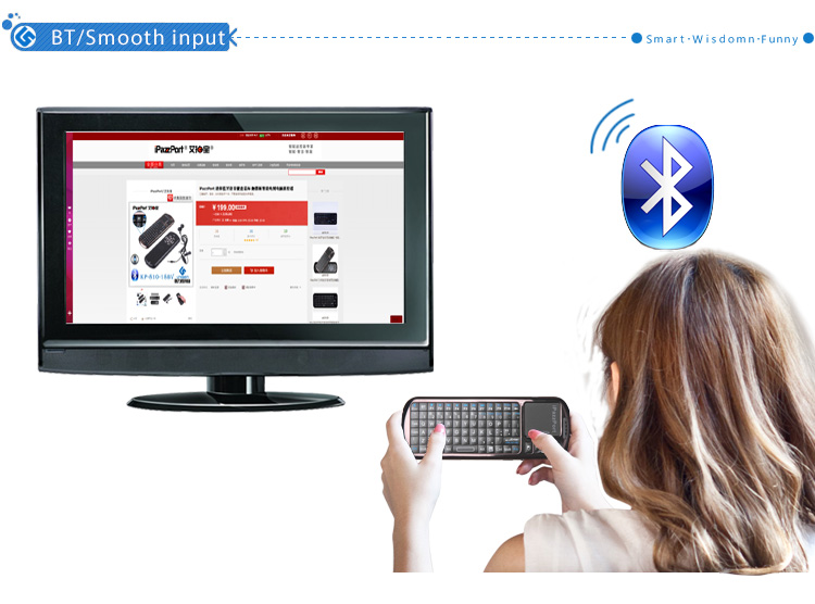 bluetooth fly mouse keyboard with touchpad