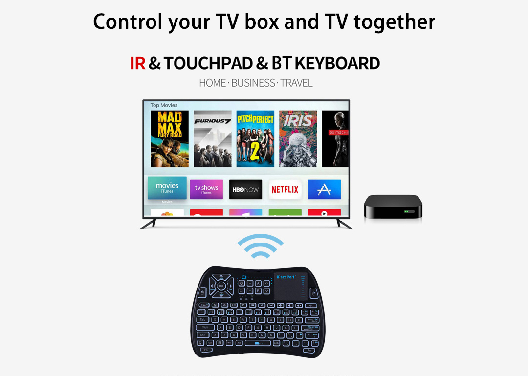 bluetooth infrared keyboard with touchpad