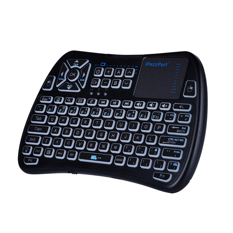 mini bluetooth keyboard with touchpad and ir buttons
