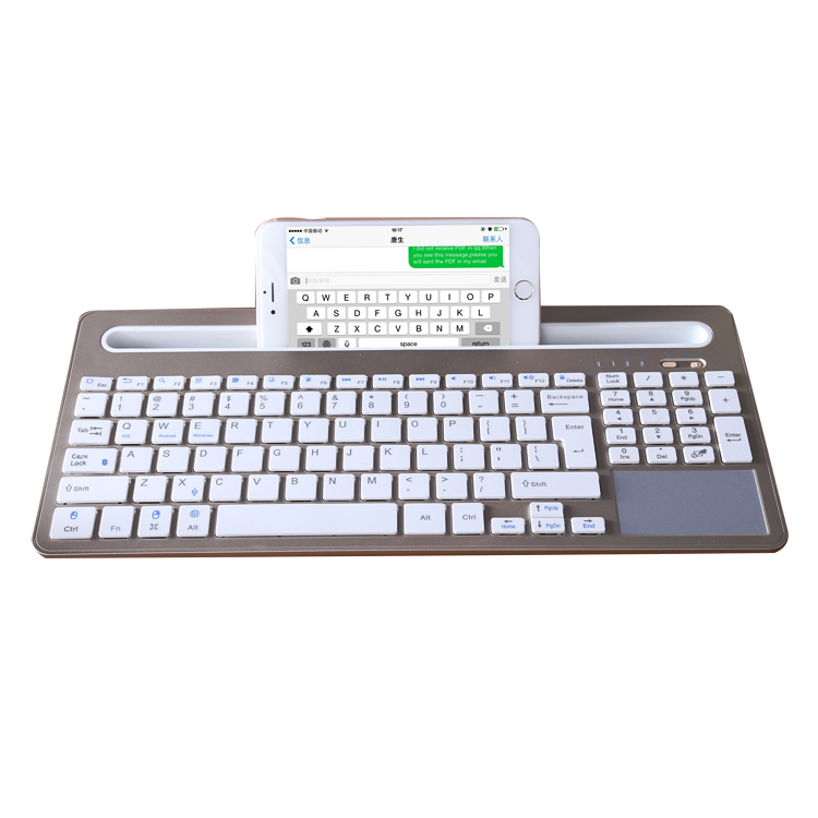 bluetooth keyboard with slot for iPad phone tablet