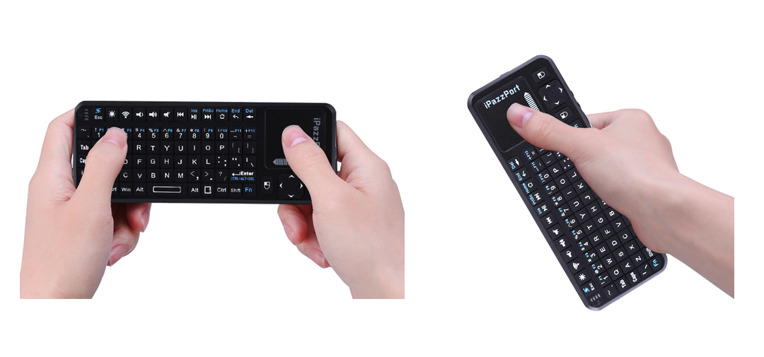 mini keyboard with touchpad and laser pointer