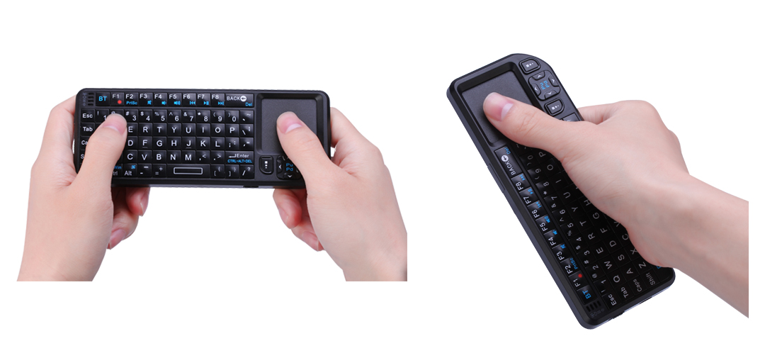 mini bluetooth keyboard with touchpad and laser pointer
