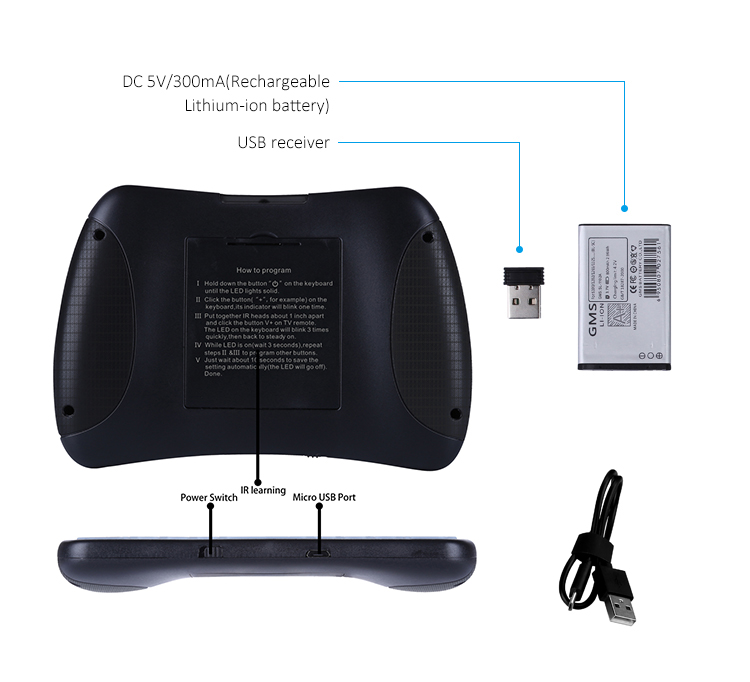 infrared touchpad keyboard kp61