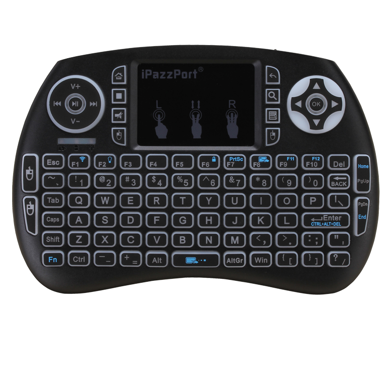 21SDL-RGB iPazzPort multimedia keyboard with touchpad