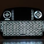 Wireless clear backlit multifunction keyboard with touchpad mouse