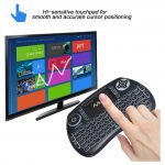 Wireless clear backlit multifunction keyboard with touchpad mouse