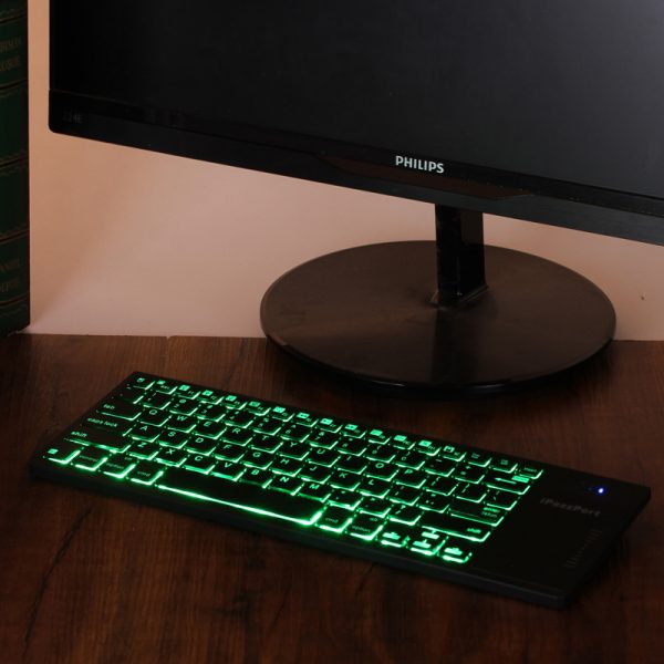 35BTT RGB bluetooth media keyboard with touchpad for iPad