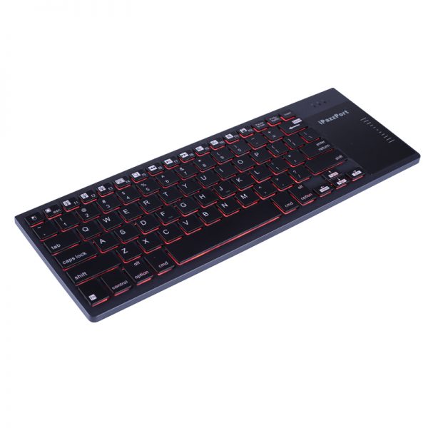 Ipazzport Multimedia Rgb Backlit Bluetooth Keyboard With Touchpad And Scrollbar For Ipad Tablet Pc Etc Kp 810 35btt