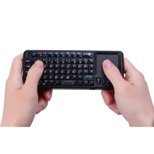 mini bluetooth keyboard with touchpad and laser pointer
