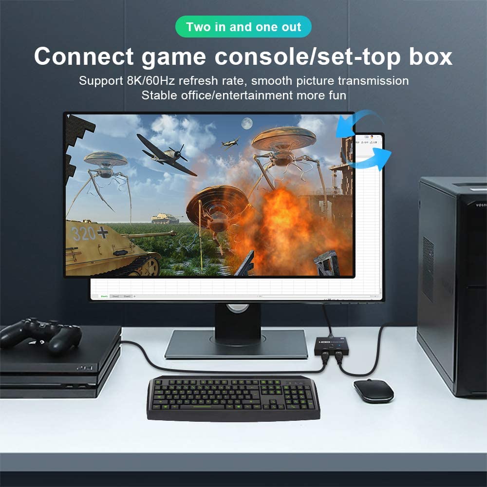 Ultra 8K HD Bi-Directional Switch 8K 48Gbps Splitter